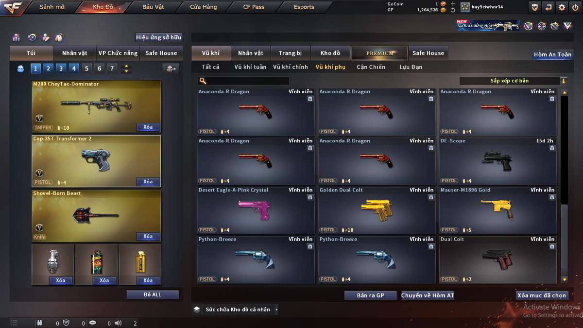 shop acc cf uy tin gia re